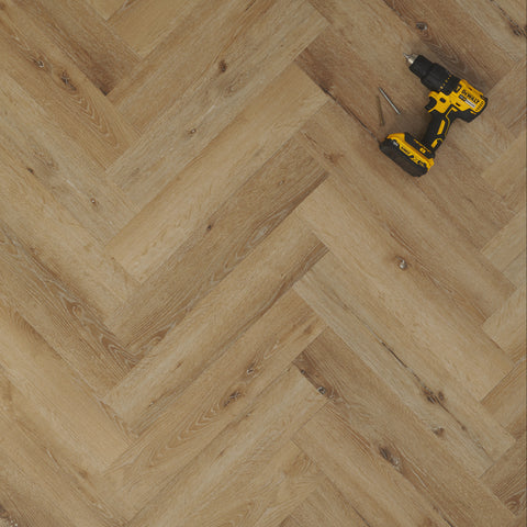 Lusso Portofino Herringbone Voyager Oak SPC Click Vinyl Flooring