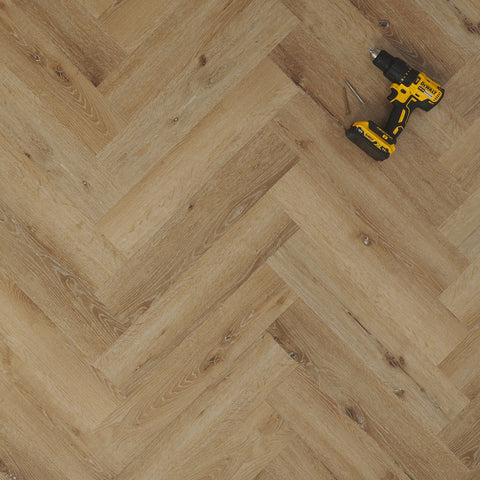 Lusso Portofino Herringbone Voyager Oak SPC Click Vinyl Flooring