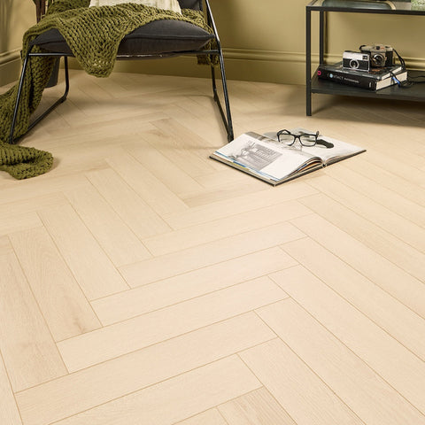 Lusso Siena Kalmar Herringbone Laminate Flooring 12mm