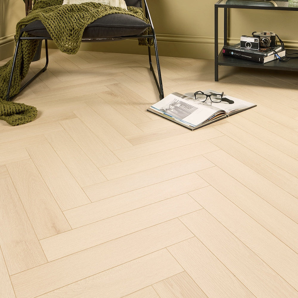 Siena Kalmar Herringbone Laminate Flooring 12mm - (SAMPLE)