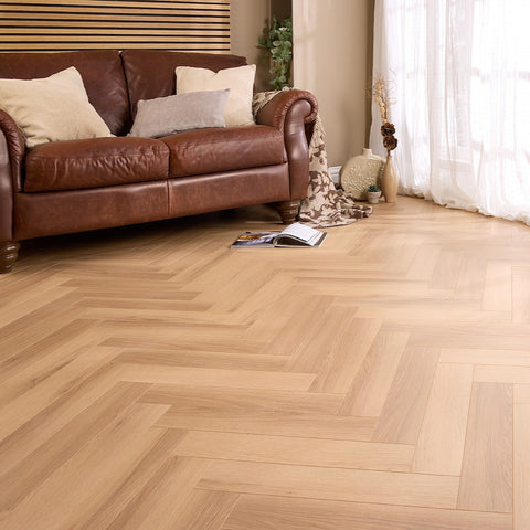 Lusso Siena Tromso Herringbone Laminate Flooring 12mm