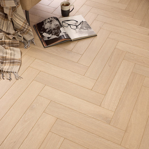Lusso Siena Viborg Herringbone Laminate Flooring 12mm