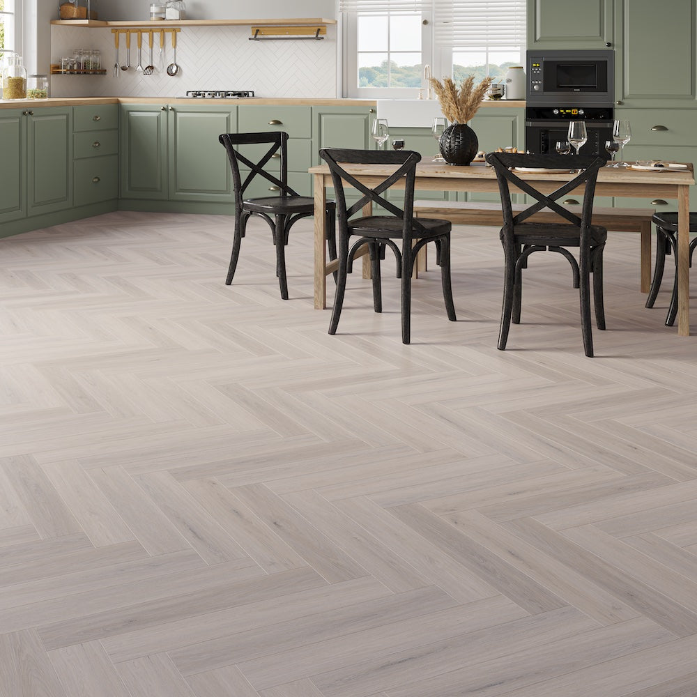 Taranto Woodland Oak Herringbone SPC Click Vinyl Flooring - (SAMPLE)