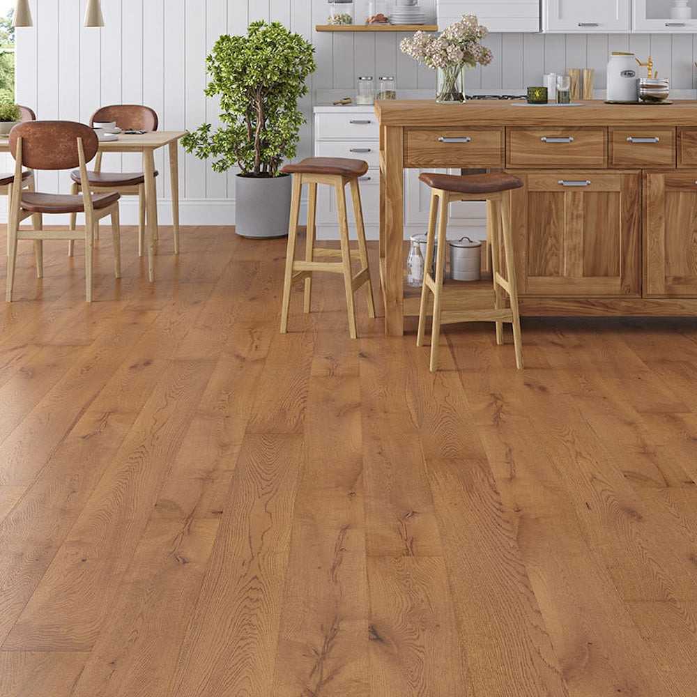 Lusso Venice Luxe Golden Oak Brushed & Lacquered 20/6mm Engineered Oak