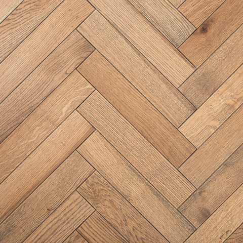 Lusso Venice Worn Oak Herringbone Engineered Wood Flooring