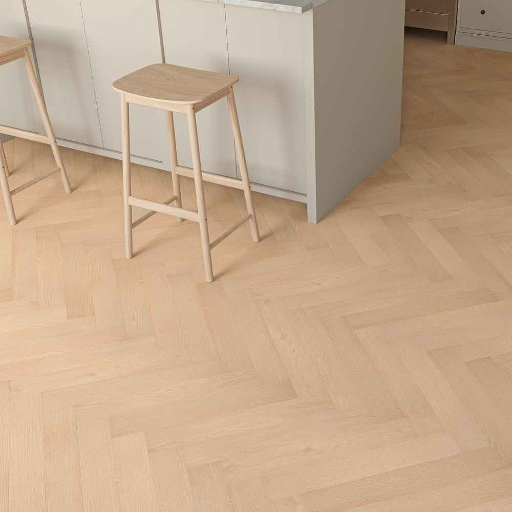 Milan 12mm Kensington Oak Herringbone Laminate