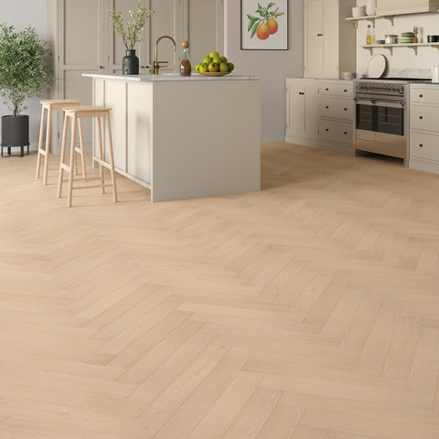 Milan 12mm Kensington Oak Herringbone Laminate