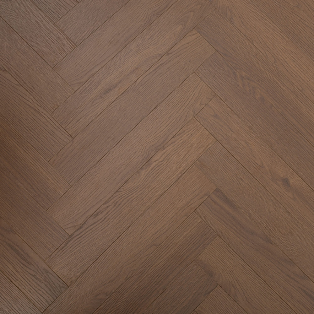 Job Lot - 10 Packs/18sqm of Milan 12mm Richmond Oak Herringbone Laminate - (SAMPLE)