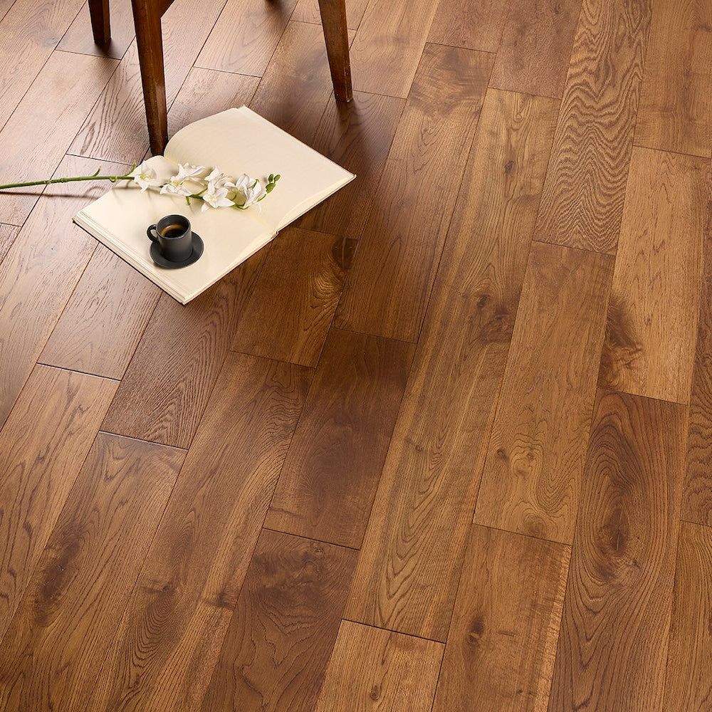 Solid Wood Flooring Alnwick Double Smoked 150mm x 18mm - (SAMPLE)