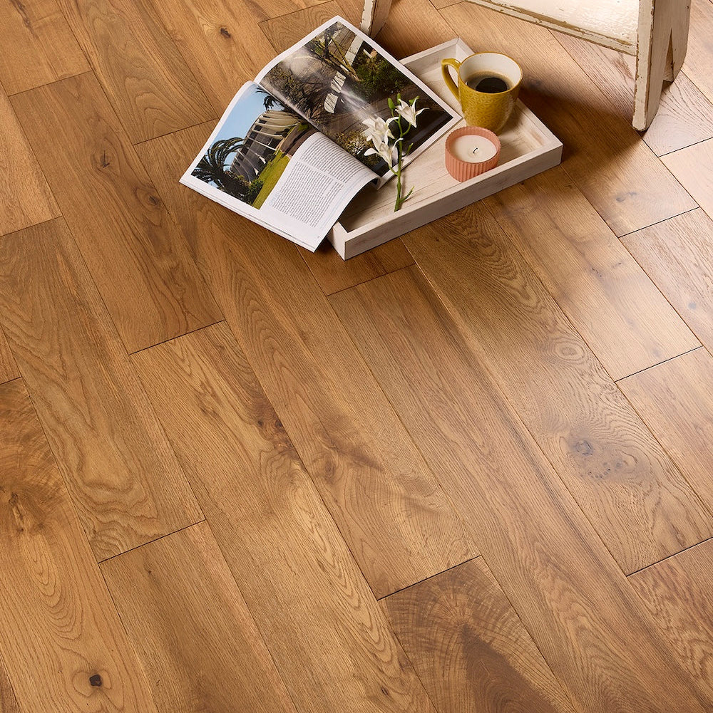 Solid Wood Flooring Haworth Smoked Brushed 150mm x 18mm