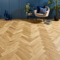 Herringbone Engineered Oak Flooring Malham Warm Brushed & Oiled 90mm x 14mm