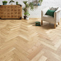 Herringbone Engineered Oak Flooring Ribble Brushed Invisible Oiled 90mm x 14mm