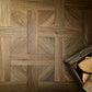 Textures Basket Weave LVT flooring in Aged Oak