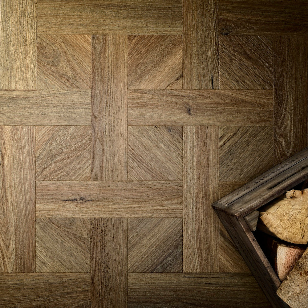 Basket Weave LVT Flooring Textures Aged Oak - (SAMPLE)