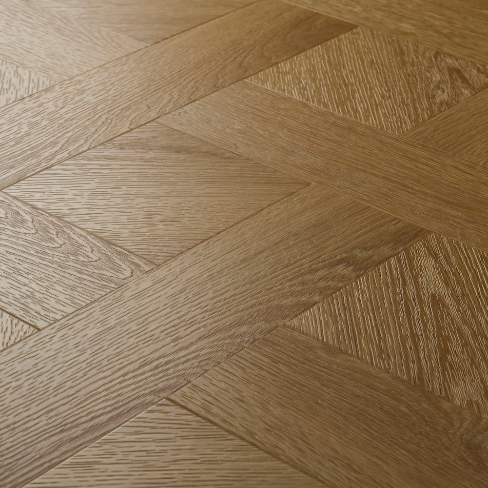 Textures Basket Weave LVT flooring in Country Oak