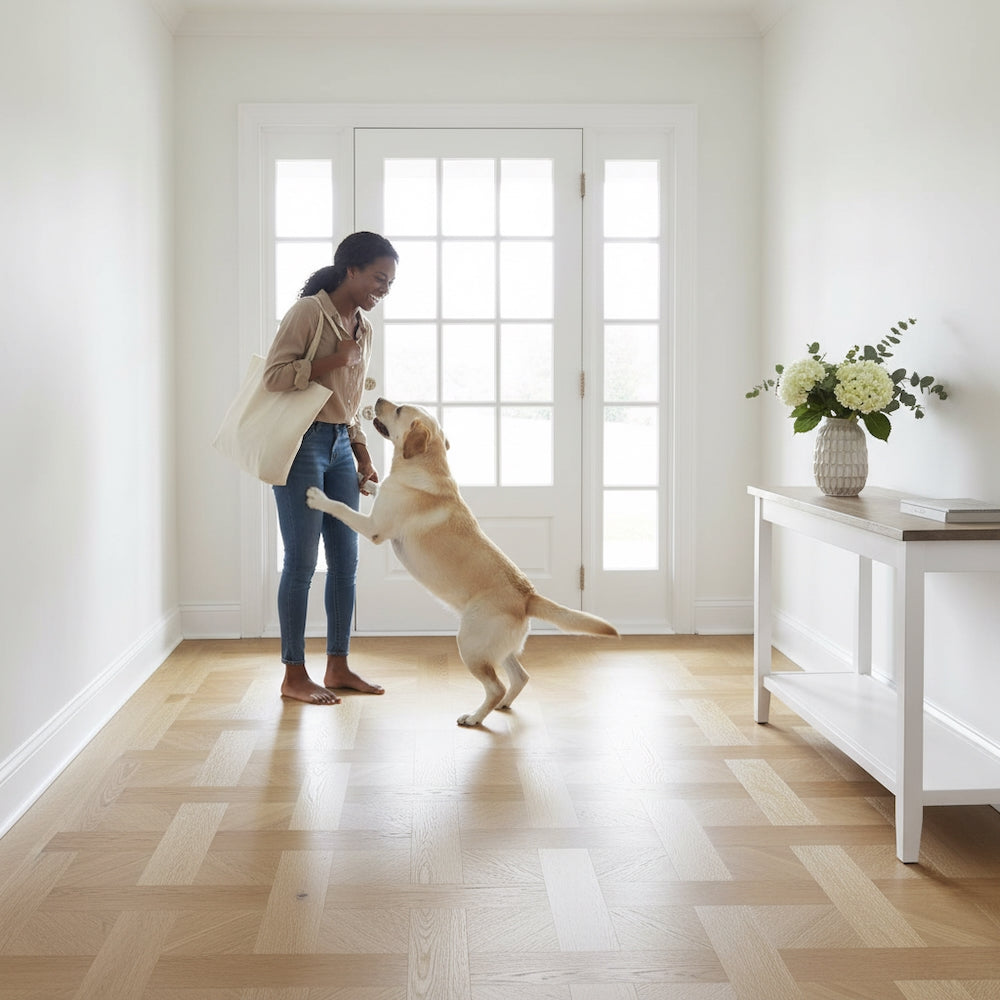 Basket Weave LVT Flooring Textures Country Oak