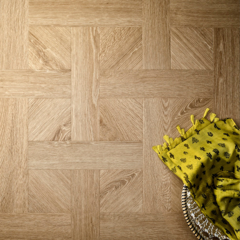 Basket Weave LVT Flooring Textures Light Oak - (SAMPLE)
