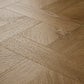 Textures Basket Weave LVT flooring in Light Oak