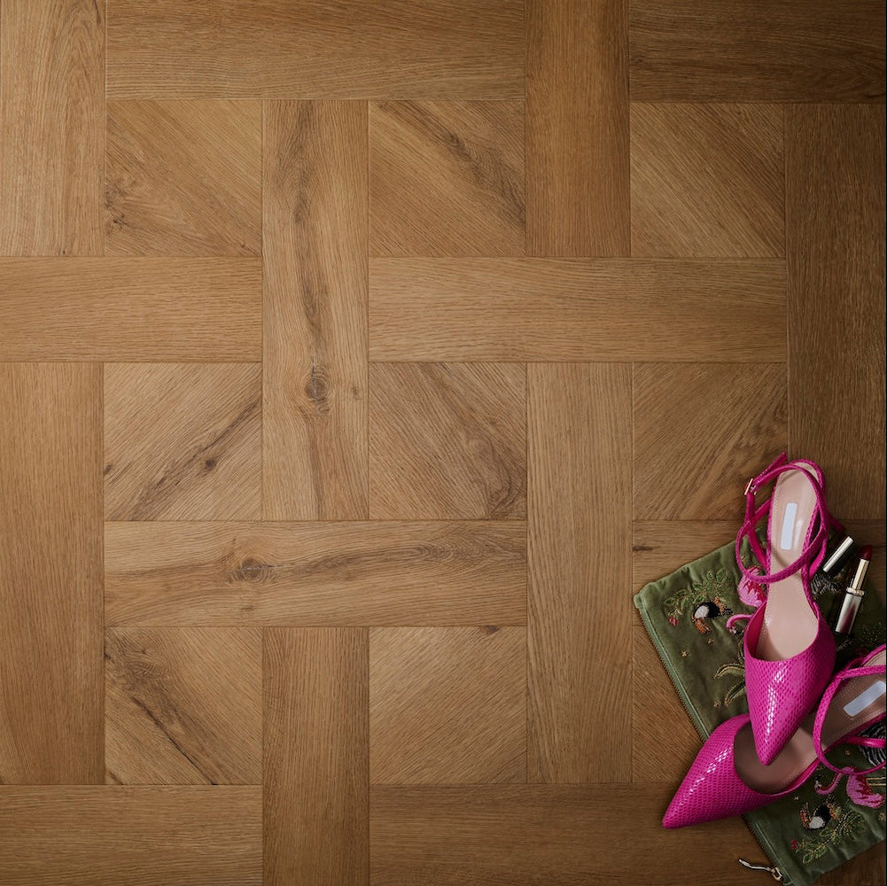 Basket Weave LVT Flooring Textures Traditional Oak - (SAMPLE)