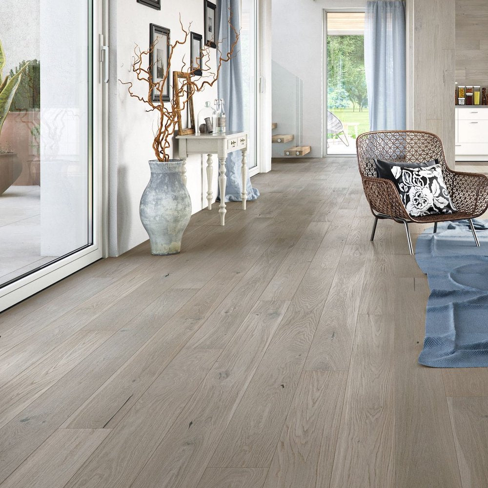 Timba Brushed & Matt Lacquered 5G Click Engineered European Silver Oak