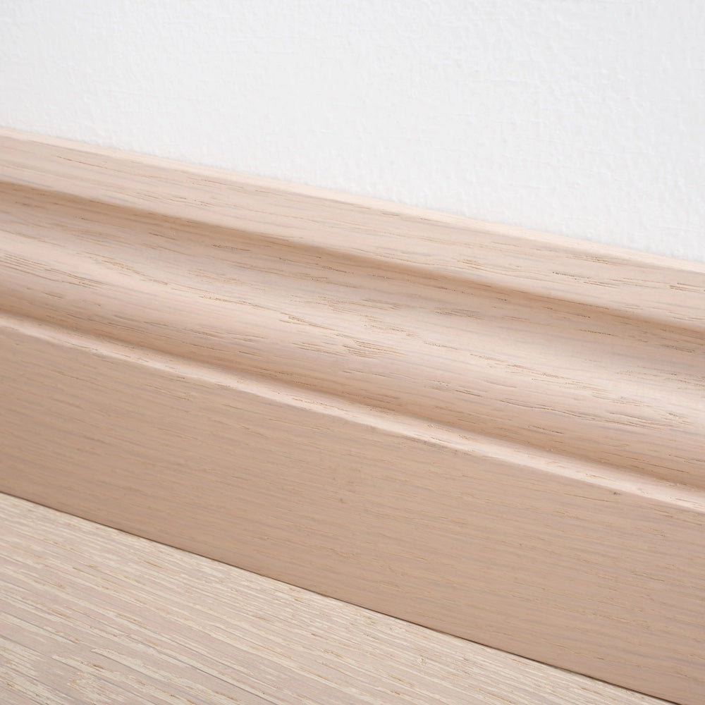 Whitewashed Solid Oak Skirting Board 95 x 20mm - SS7