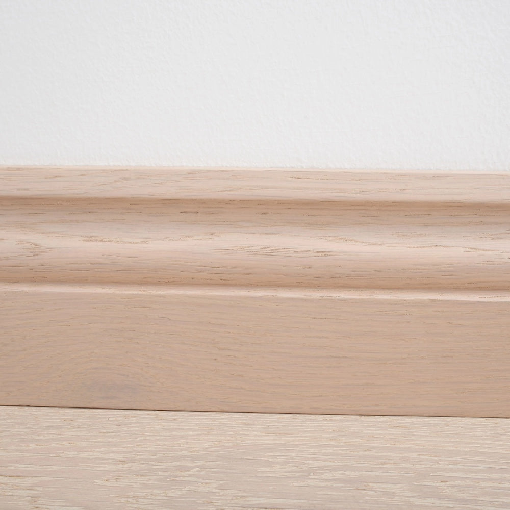 Whitewashed Solid Oak Skirting Board 95 x 20mm - SS7