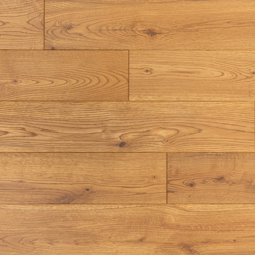 Lusso Florence Golden Hand-Scraped Brushed & Oiled Rustic Solid Oak Flooring 125mm