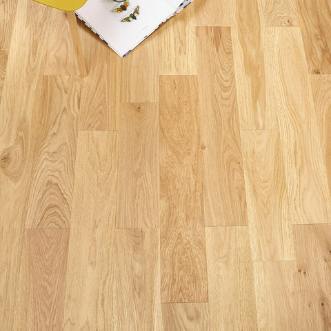 Lusso Florence Natural Brushed & Oiled Solid Oak Flooring 125mm