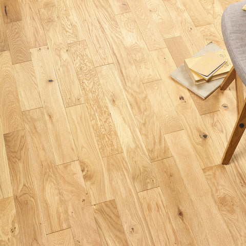 Lusso Florence Natural Brushed & Oiled Solid Oak Flooring 90mm