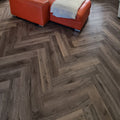 Lusso Flooring Portofino Herringbone Port Oak Glue Down LVT Vinyl